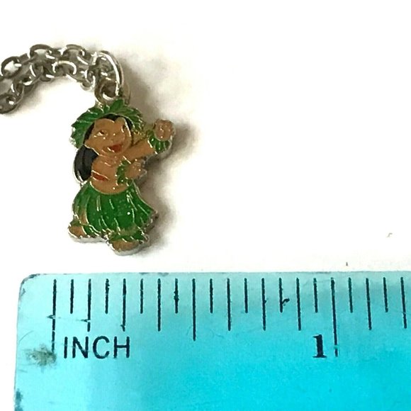 Vintage Disney Lilo & Stitch Necklace Charm Aulani Hawaii Ohana Disneyana 18" - Picture 10 of 10